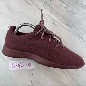 Allbirds Wool Runners Women's Size 10 Maroon Shoes Sneakers